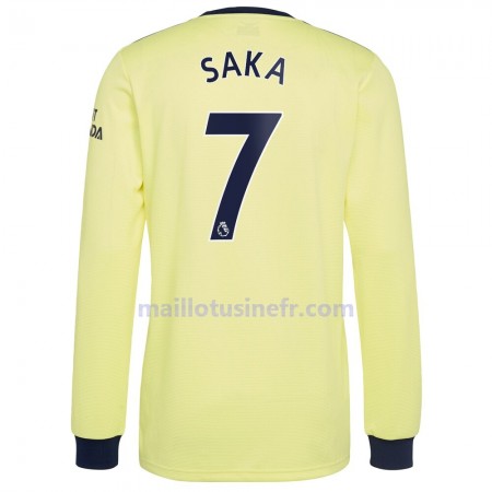 Maillot de Foot Arsenal Bukayo Saka 7 Extérieur 2021-22 Manches Longues